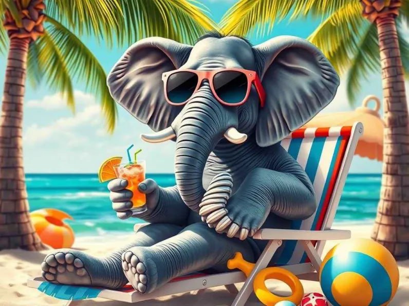 Relaxed Elephant